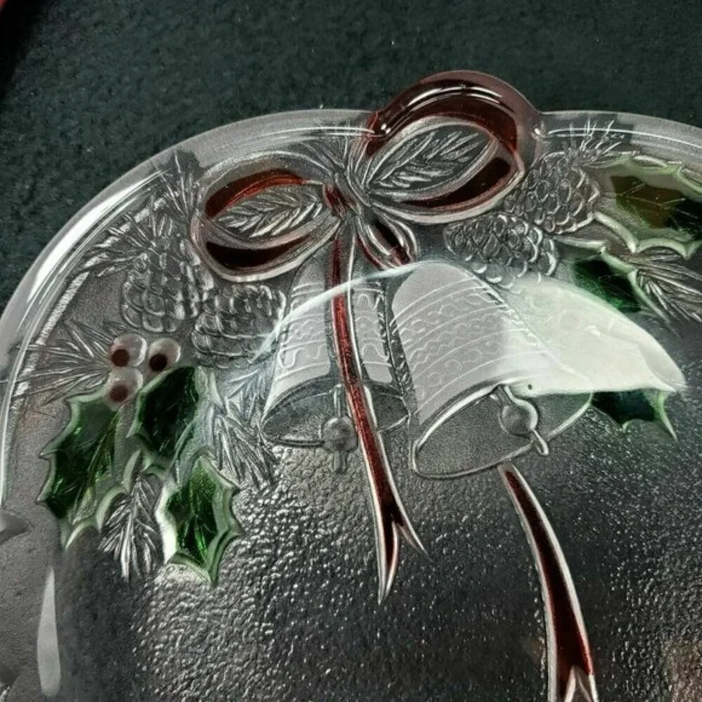 Mikasa‎ Sweet Dish Holiday Bells Collection Snack Treats Plate Serving Christmas